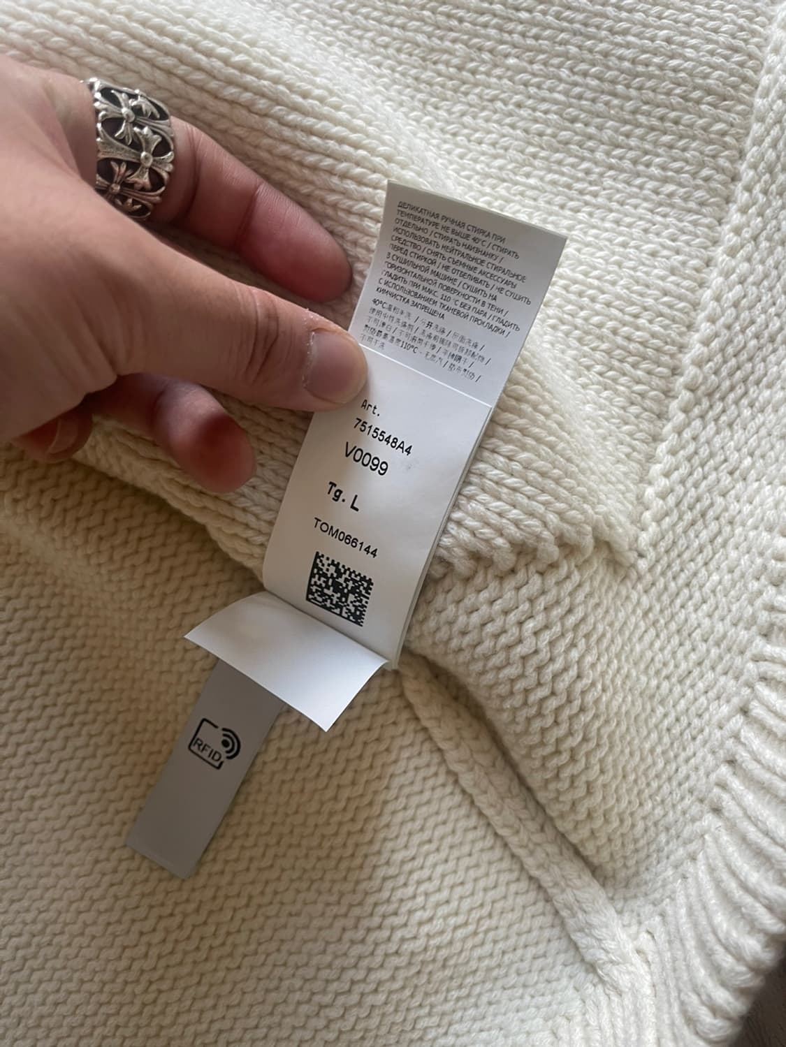 [L] 스톤아일랜드 헤비 리브 골지 울 니트집업 가디건 상품이미지4