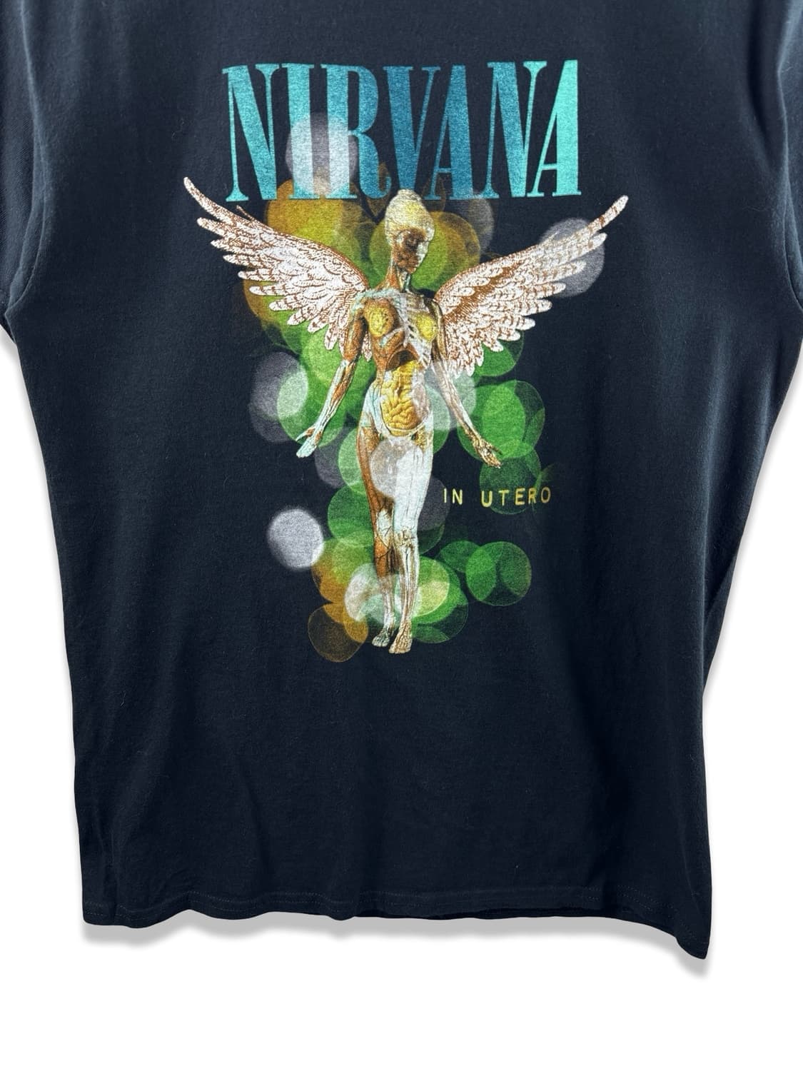 너바나 오피셜 In Utero 천사 그래픽 밴드티셔츠2118 상품이미지3