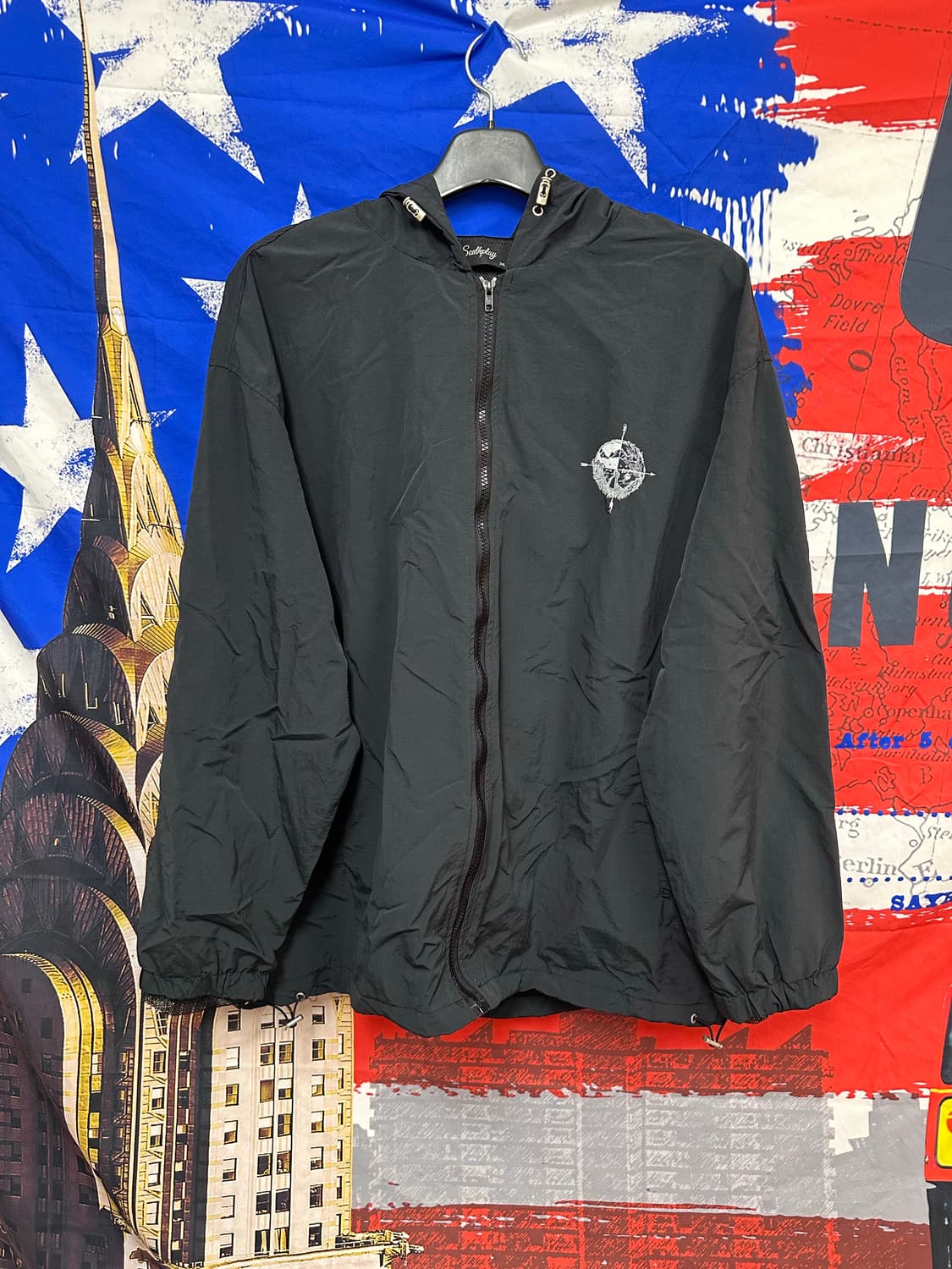 빈티지 스트릿 와일드 오버핏 바람막이3xL115 상품이미지1