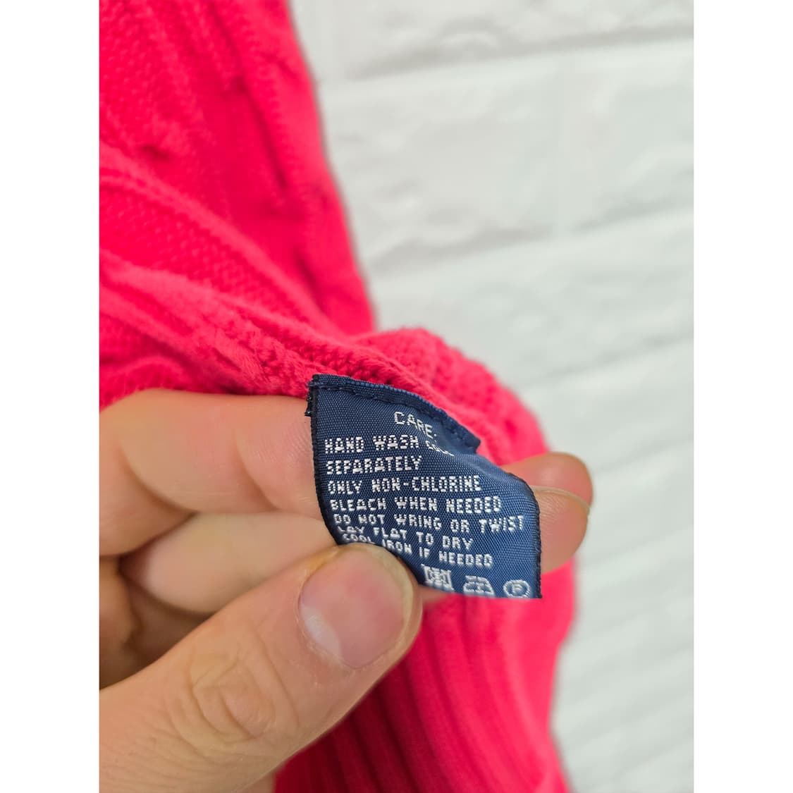 택포_ 폴로랄프로렌 빨간색 가디건M 상품이미지3