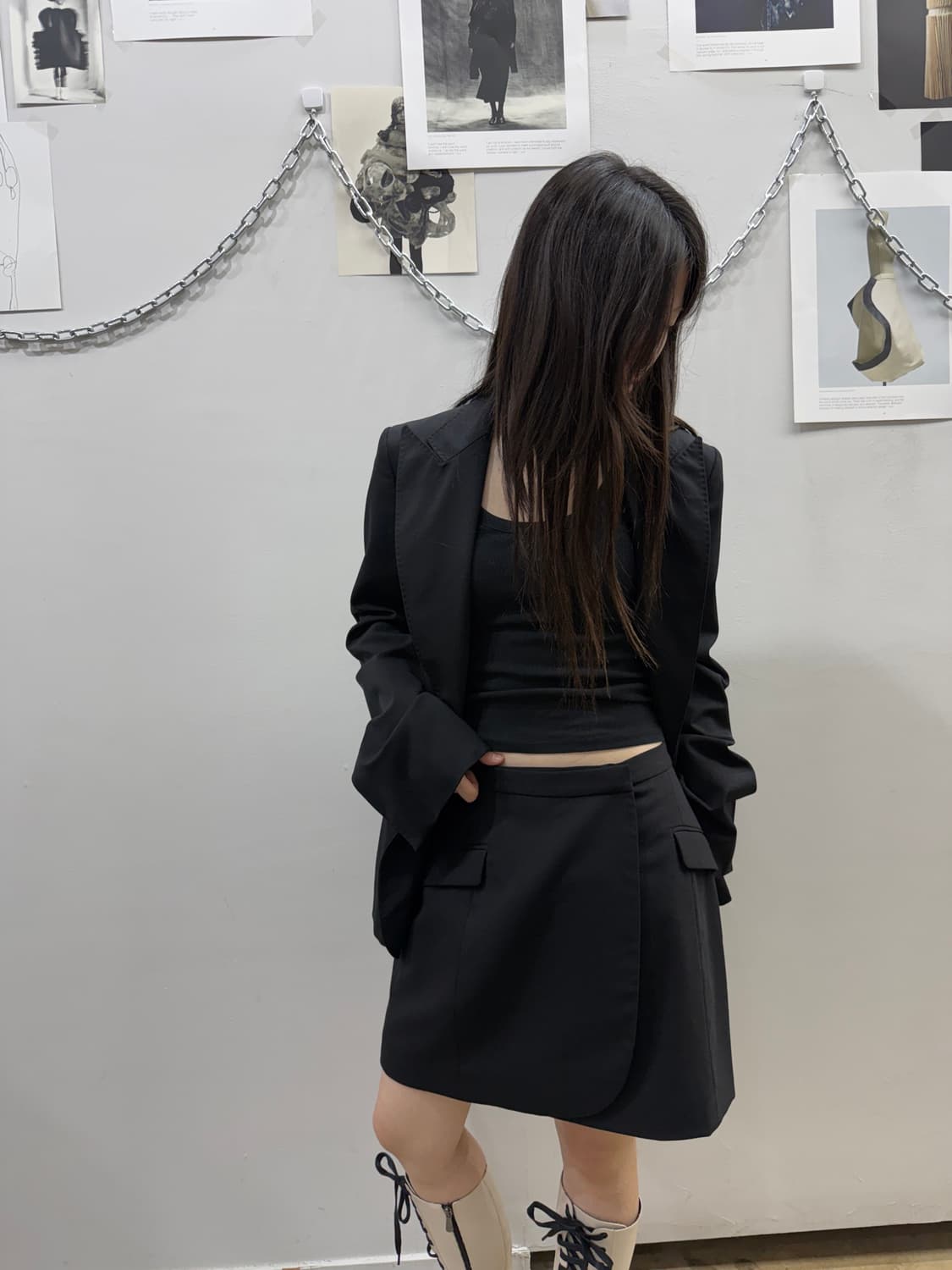 띠어리 블레이저 미니멀 실루엣 스커트 상품이미지2