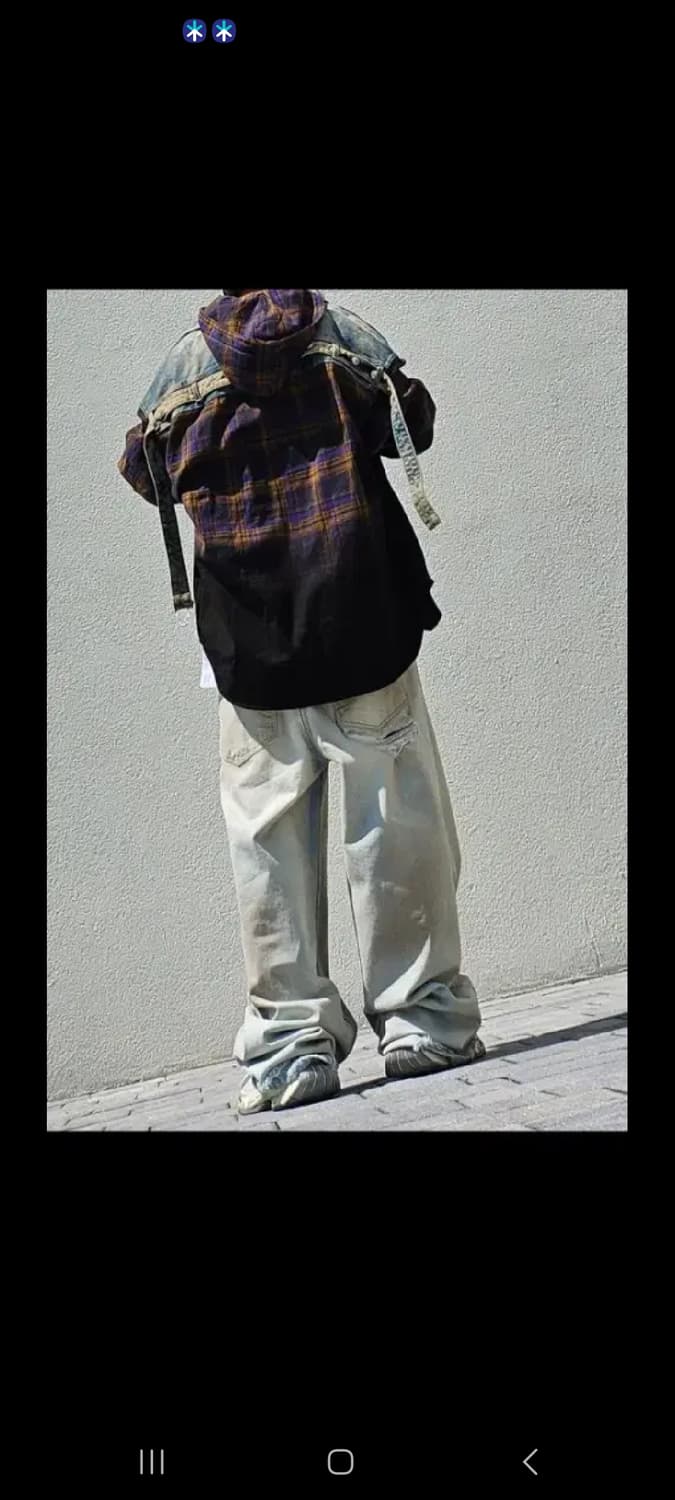 아크네스튜디오 체크 후드셔츠 50사이즈 상품이미지5