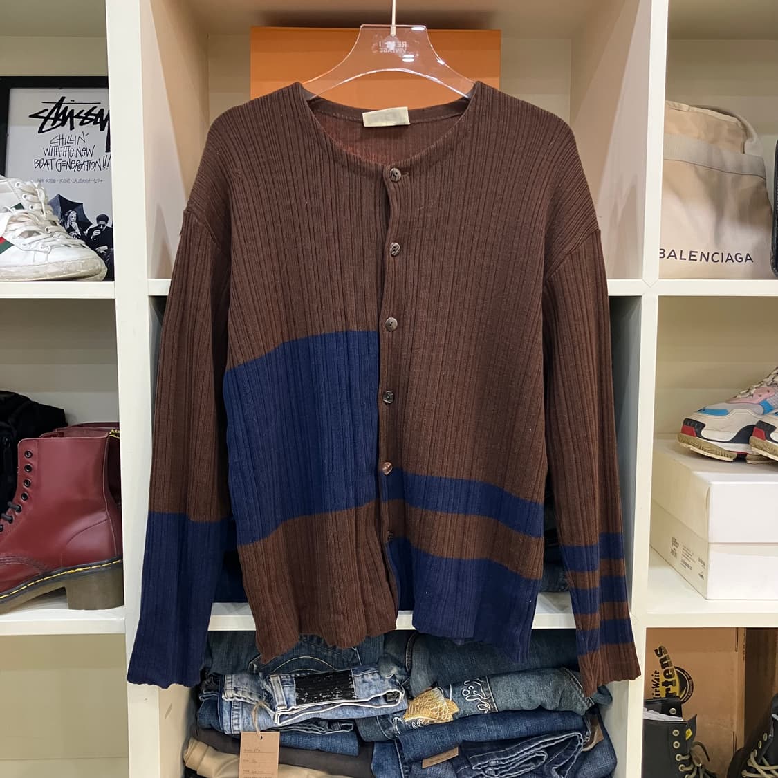 이세이미야케 하이스포르팅기어 배색 니트 가디건 M 상품이미지1