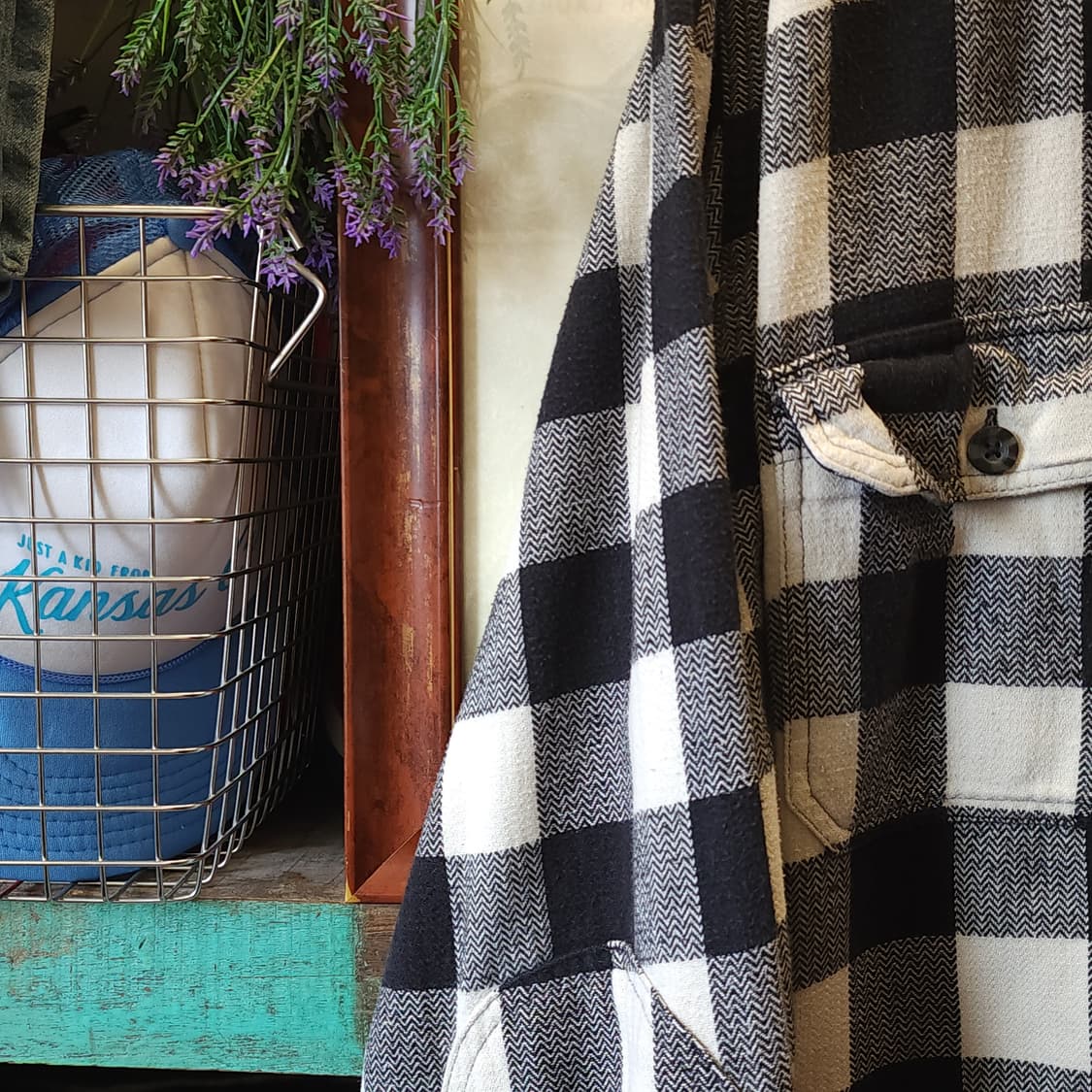 울리치 플란넬 워크셔츠 투포켓 셔츠 블랙앤화이트 xl 상품이미지6