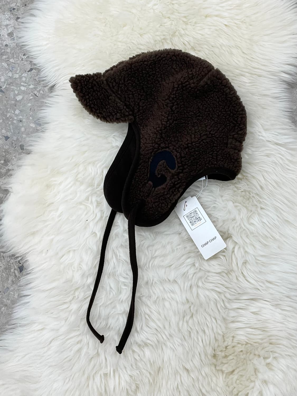 브라운 퍼 이어머프 비니 상품이미지5