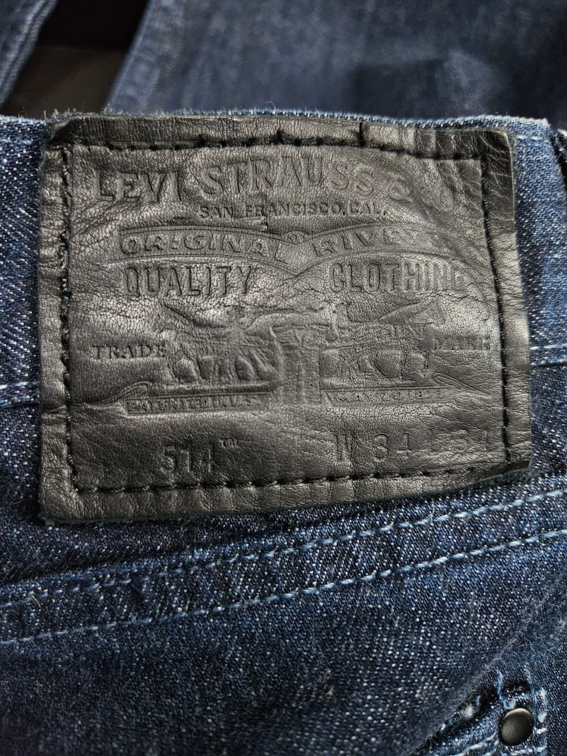 리바이스 514 네이비 남성 허리 34 데님팬츠  상품이미지9
