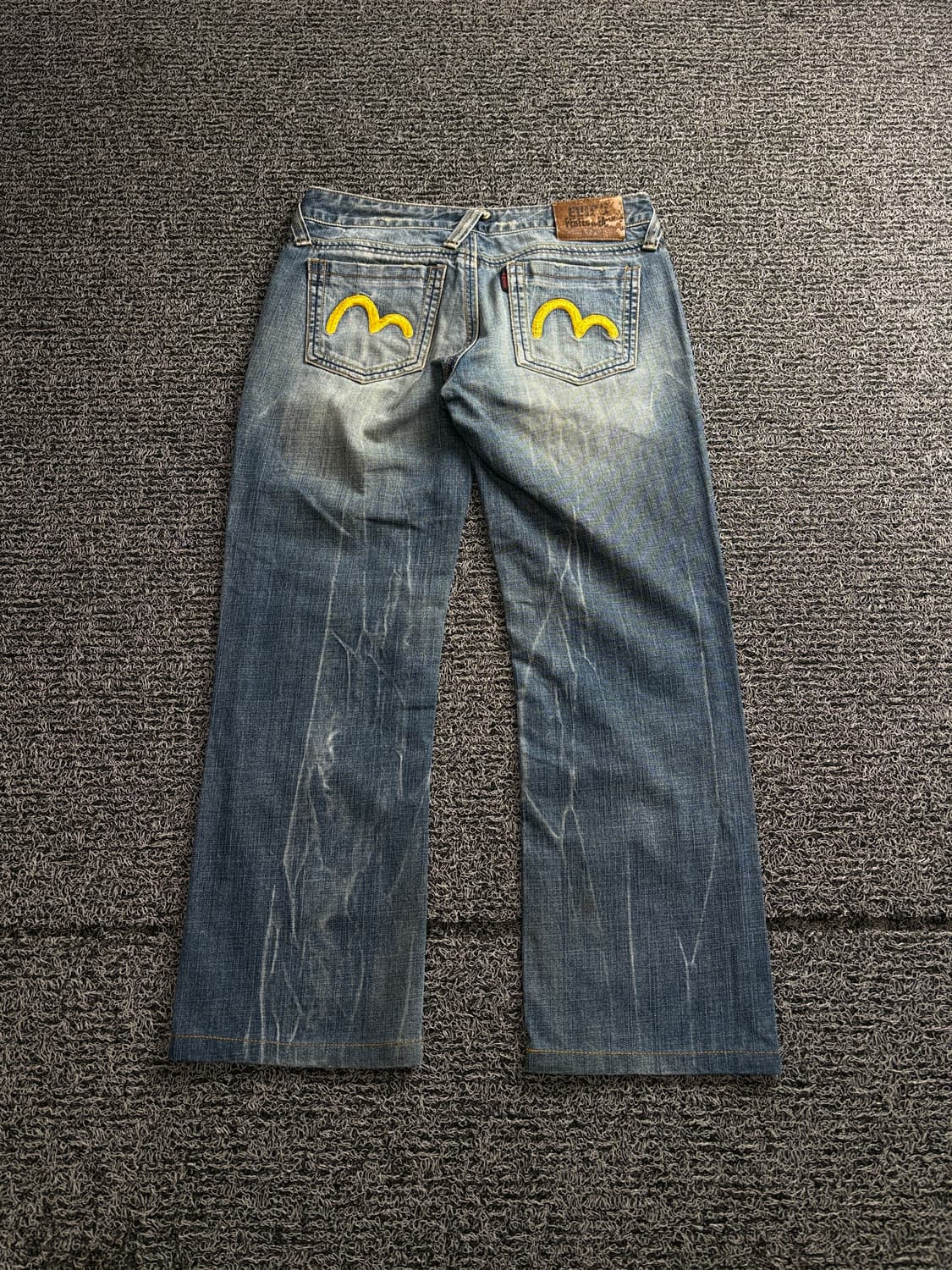 00s 에비수 빅로고 올드스쿨 와이드핏 데님 팬츠 4197 상품이미지4