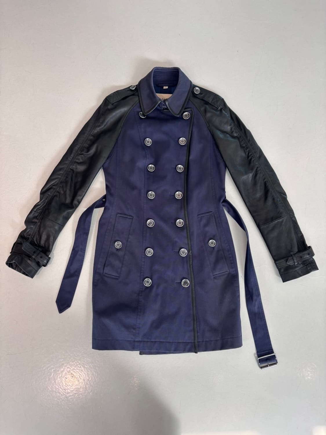 Vintage Burberry Leather Trench Coat 상품이미지2