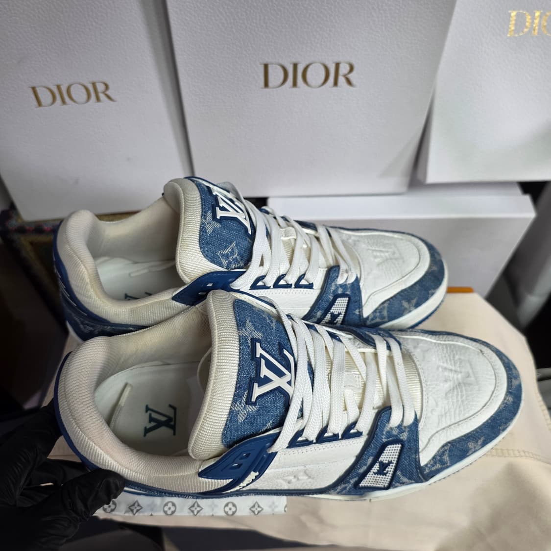 {클로젯}[8.5][풀구성]루이비통 LV트레이너 모노그램 데님 블루 상품이미지6