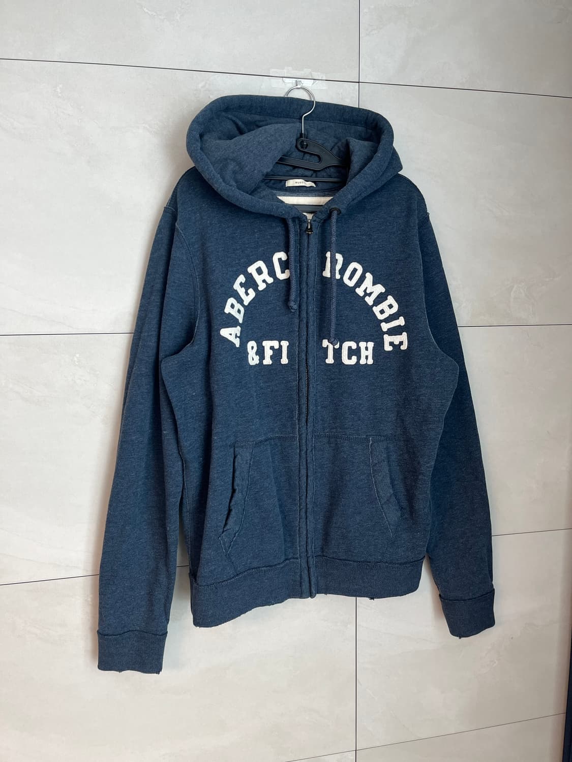 아베크롬비 스펠로고 후드집업 네이비 [L] 상품이미지1