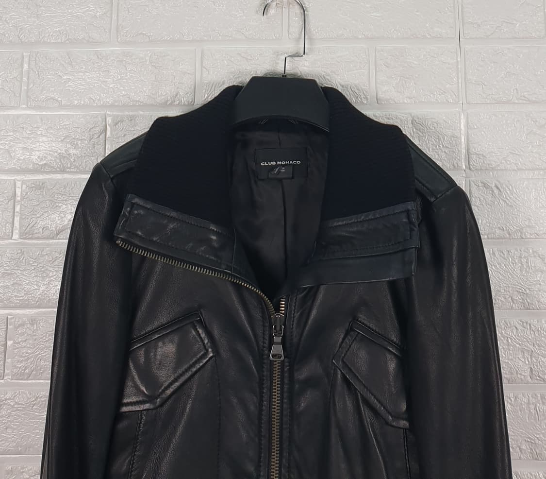 [55]클럽모나코 가죽 블루종 점퍼 상품이미지4