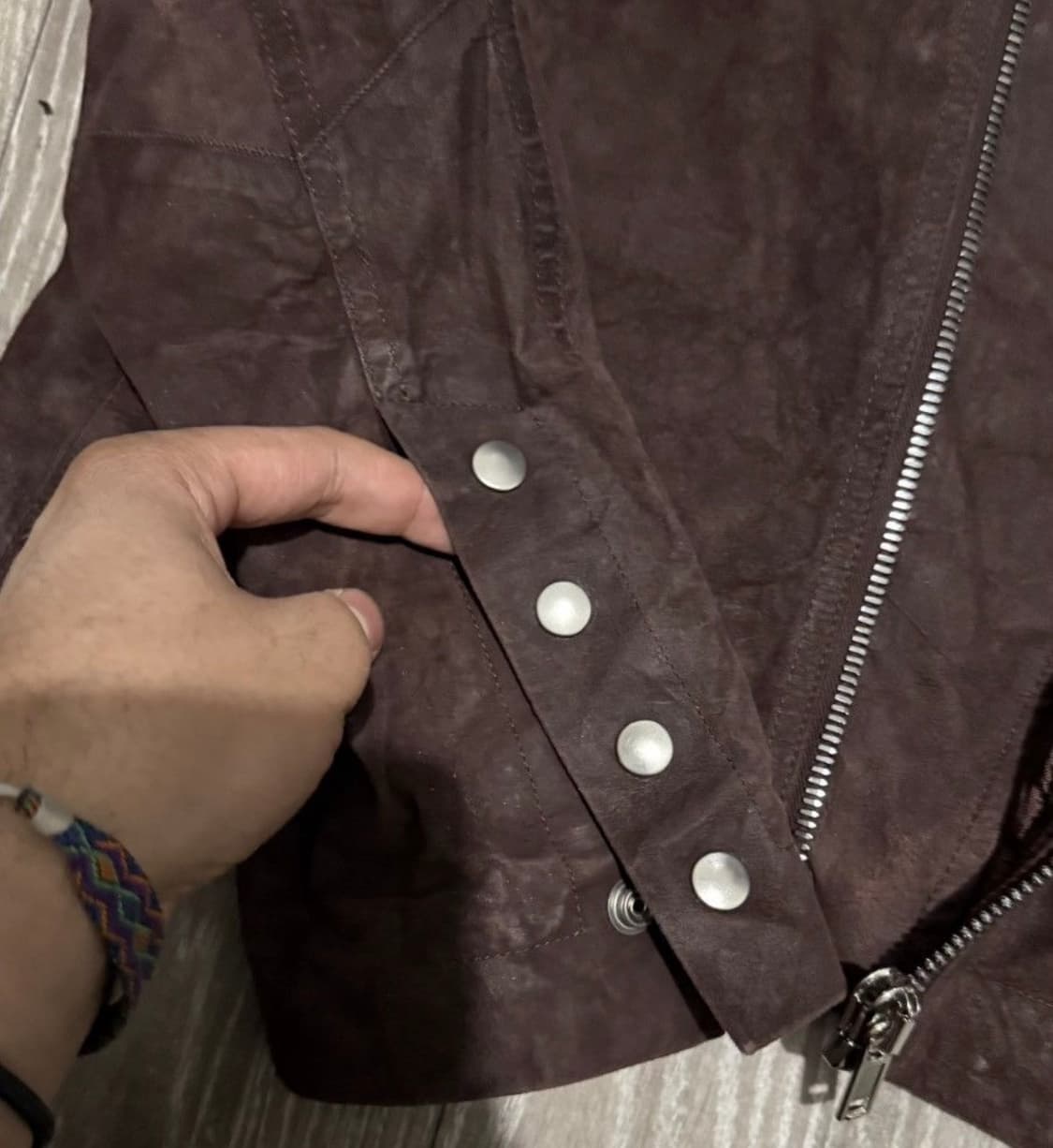 20FW 릭 오웬스 몰리노 레더 자켓 52 사이즈 상품이미지5