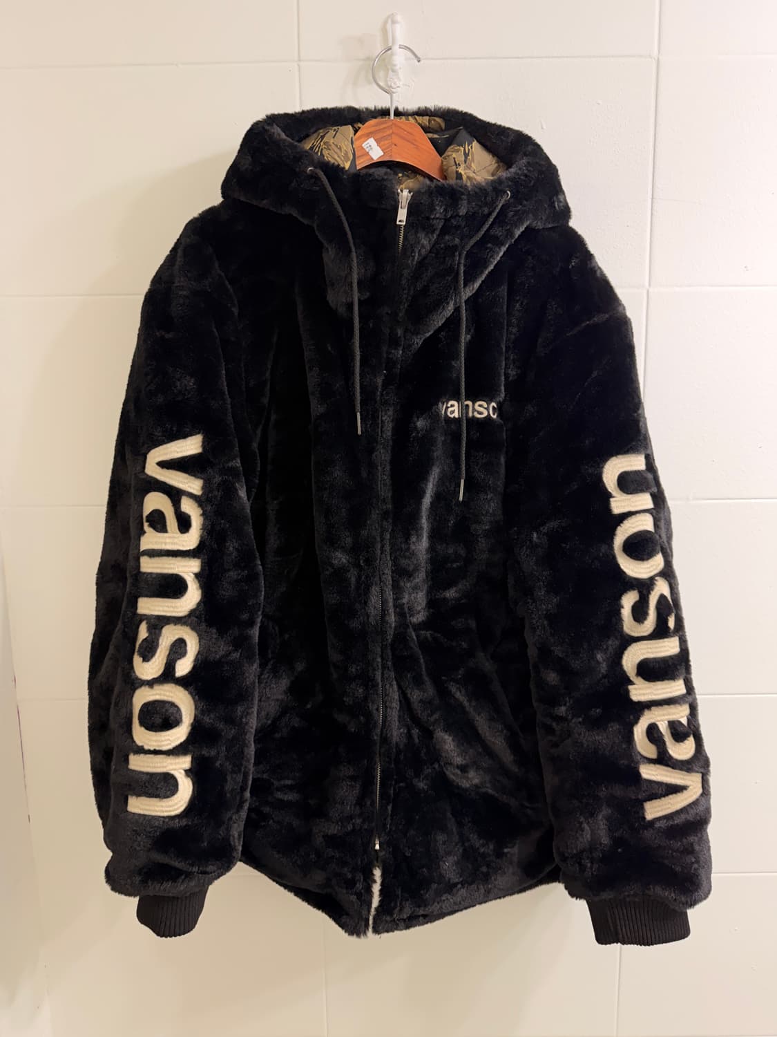 밴슨 카모 퍼 리버시블 후드 집업 자켓 상품이미지8