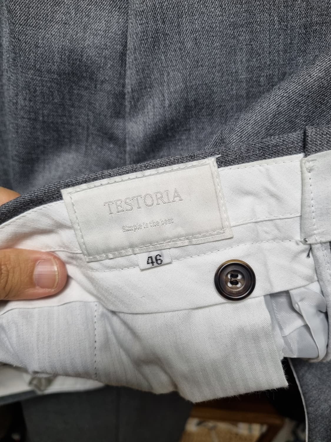 테스토리아 라이트그레이 팬츠 46 상품이미지2