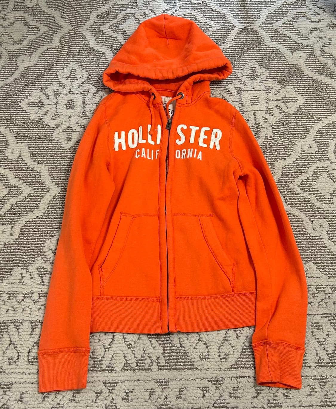 홀리스터 스펠로고 오렌지 후드집업  상품이미지1