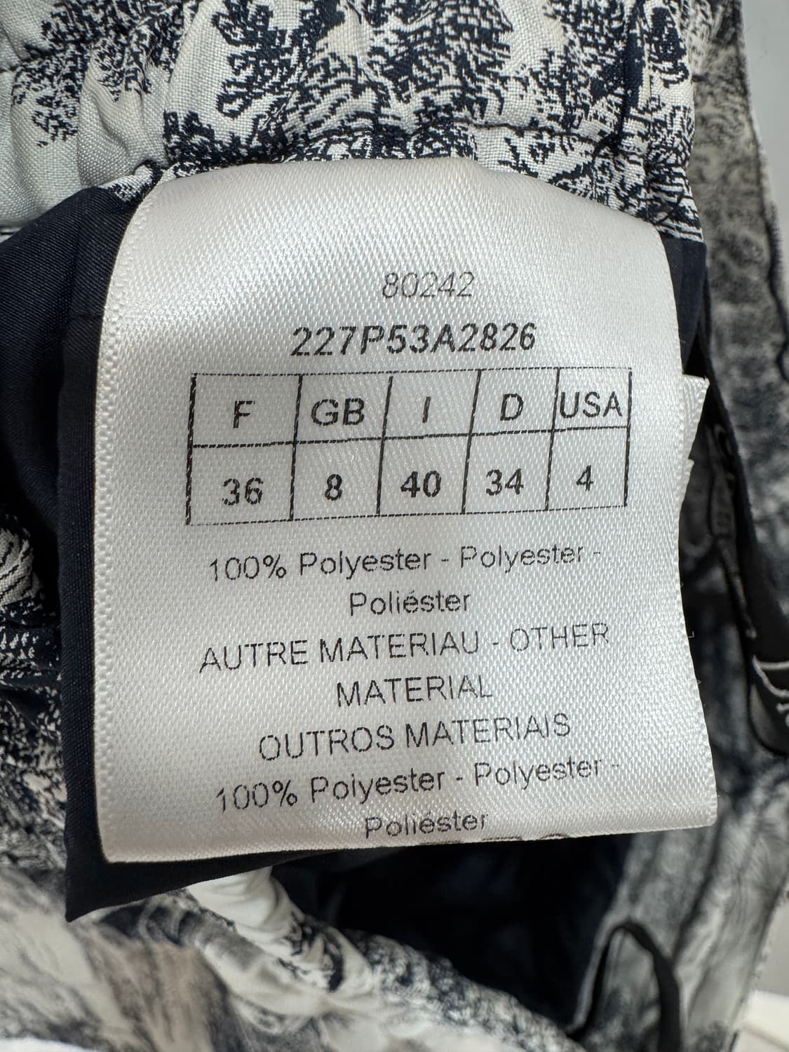 디올 트왈드주이 치마 스커트 36사이즈  상품이미지3