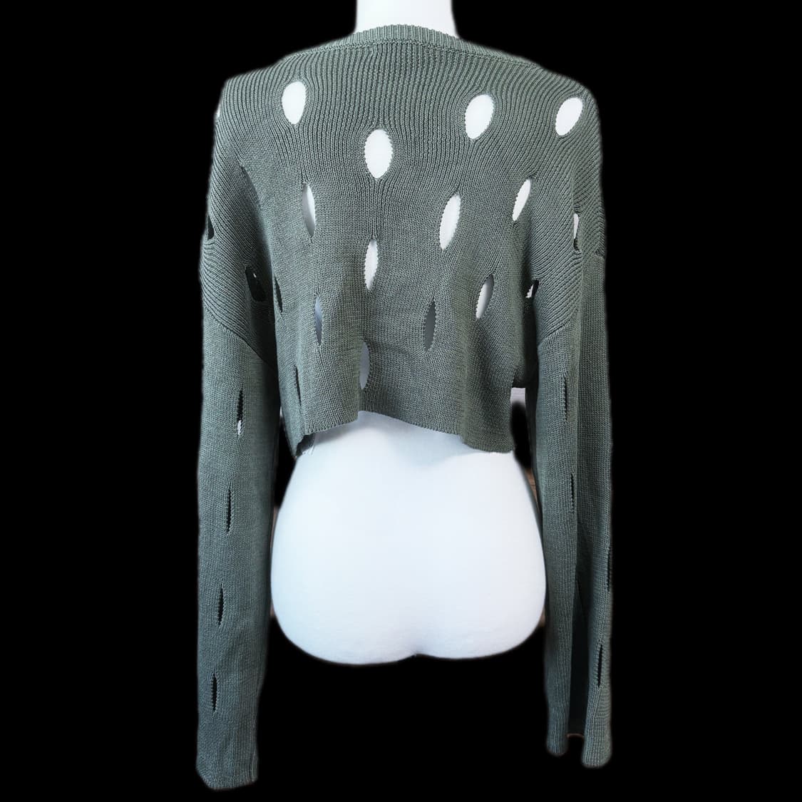 Murua 데미지 디스트로이드 펀칭 그런지 펑크 고스 니트 상품이미지3