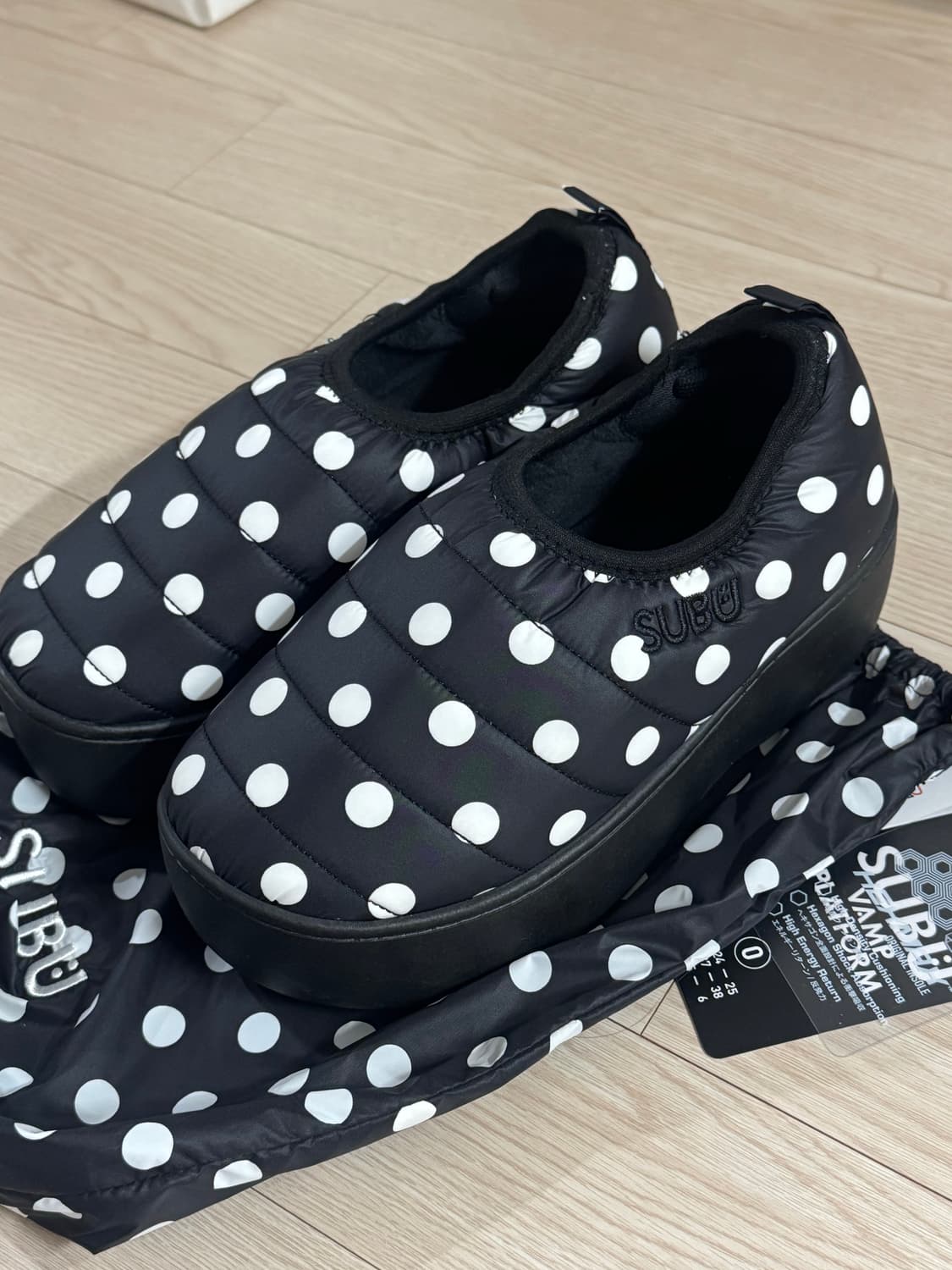 [새상품] 스부 뱀프 플랫폼 도트 0사이즈 상품이미지4