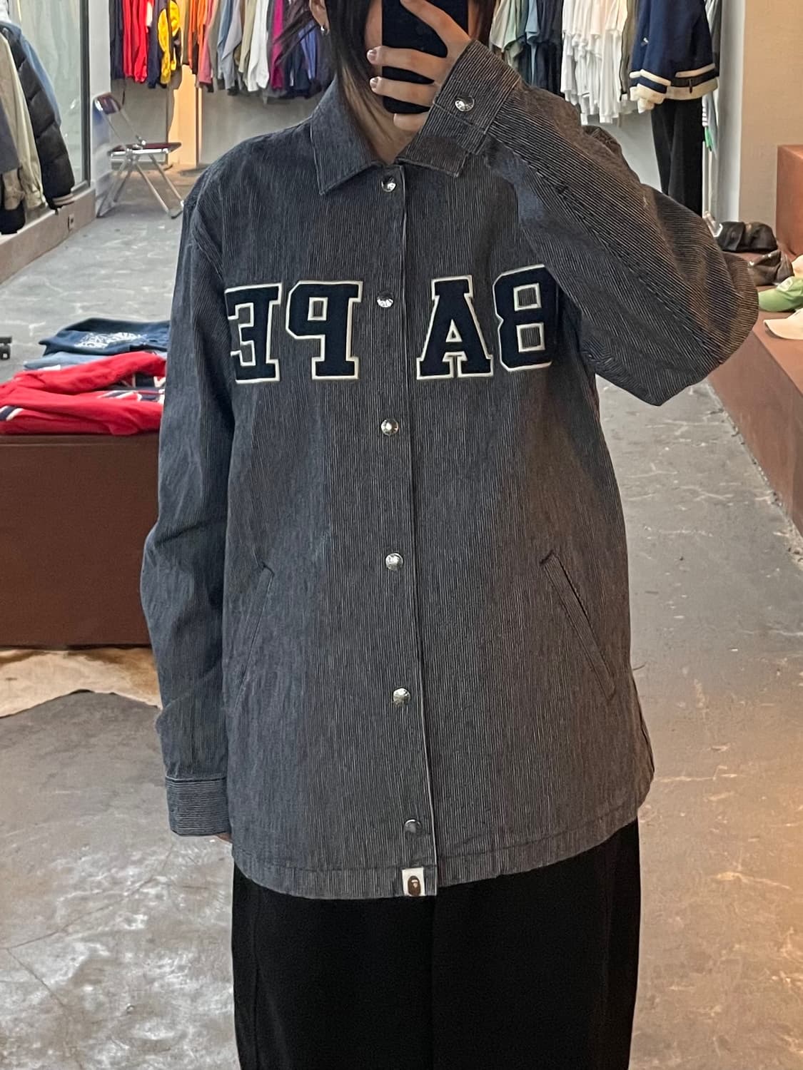 베이프 로고패치 데님자켓 H2207 상품이미지1