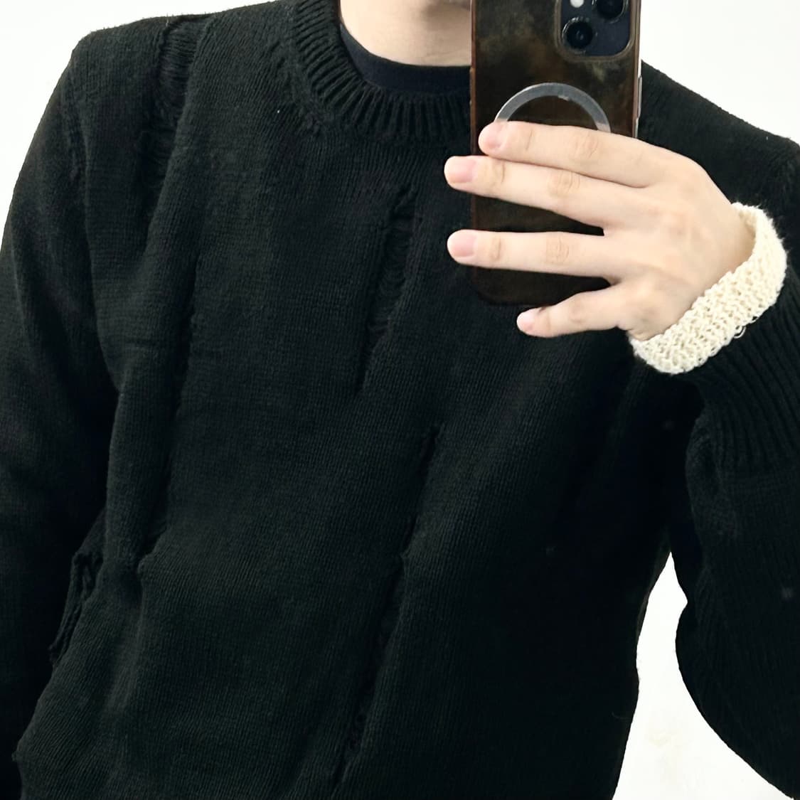 꼼데가르송 셔츠 그런지 데미지 니트 상품이미지3