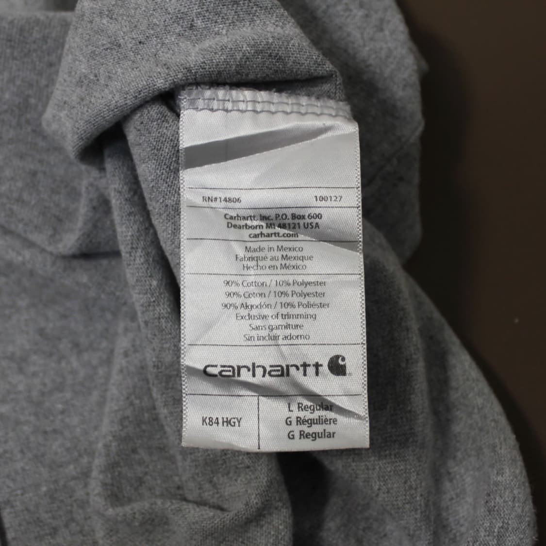 Carhartt 칼하트 헨리넥 그레이 반팔 P399 상품이미지4