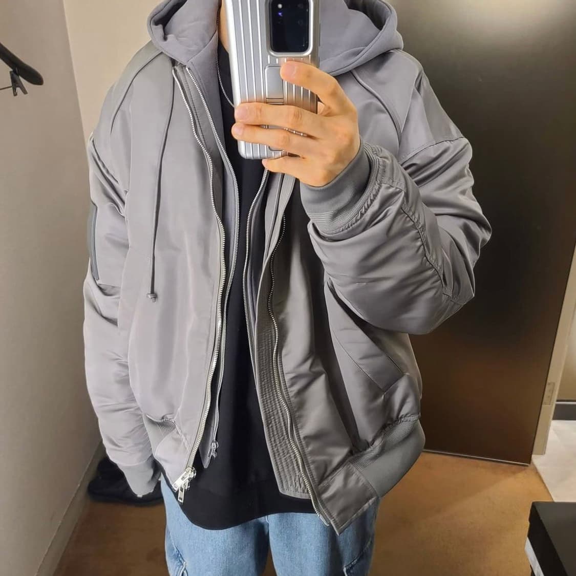 준지 129만 후드 마원 애쉬 그레이 MA-1 상품이미지2