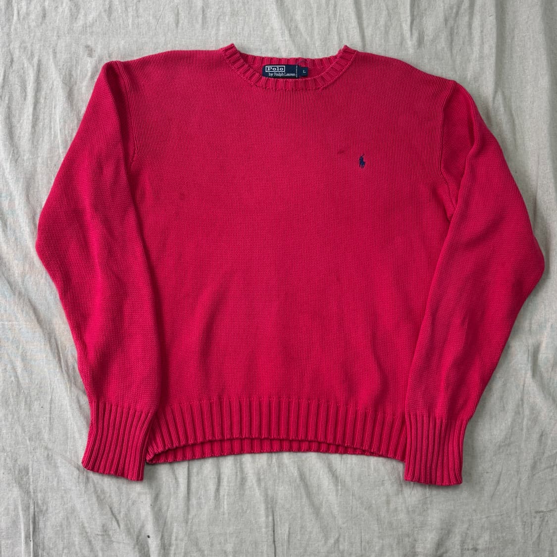 폴로랄프로렌 빈티지 핑크 니트 L 상품이미지1