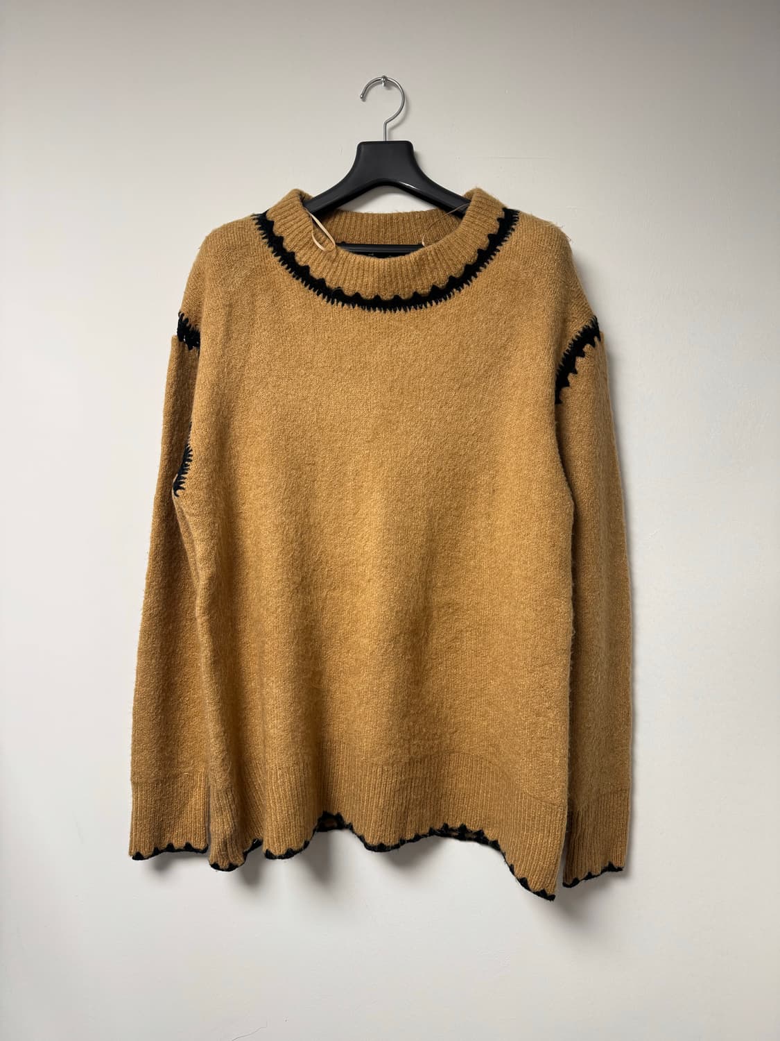 ZARA 자라 오버핏 스티치 배색 니트 S 상품이미지3