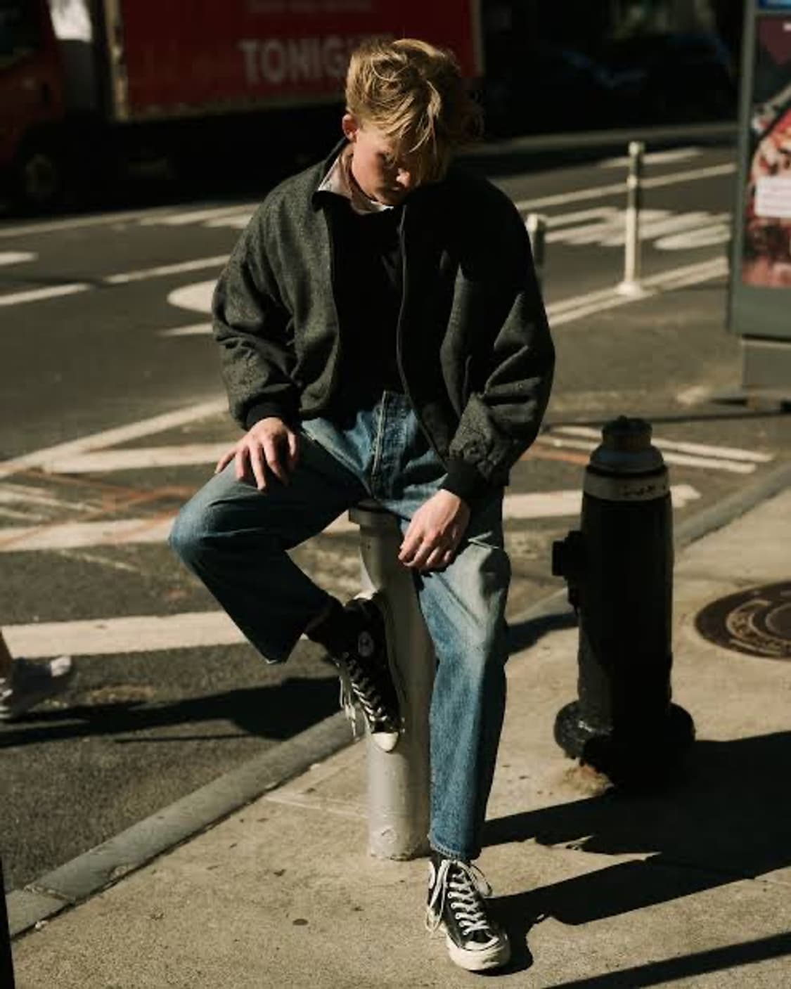 [1]24fw 아프레쎄 트위드 헤링턴자켓 차콜 상품이미지1