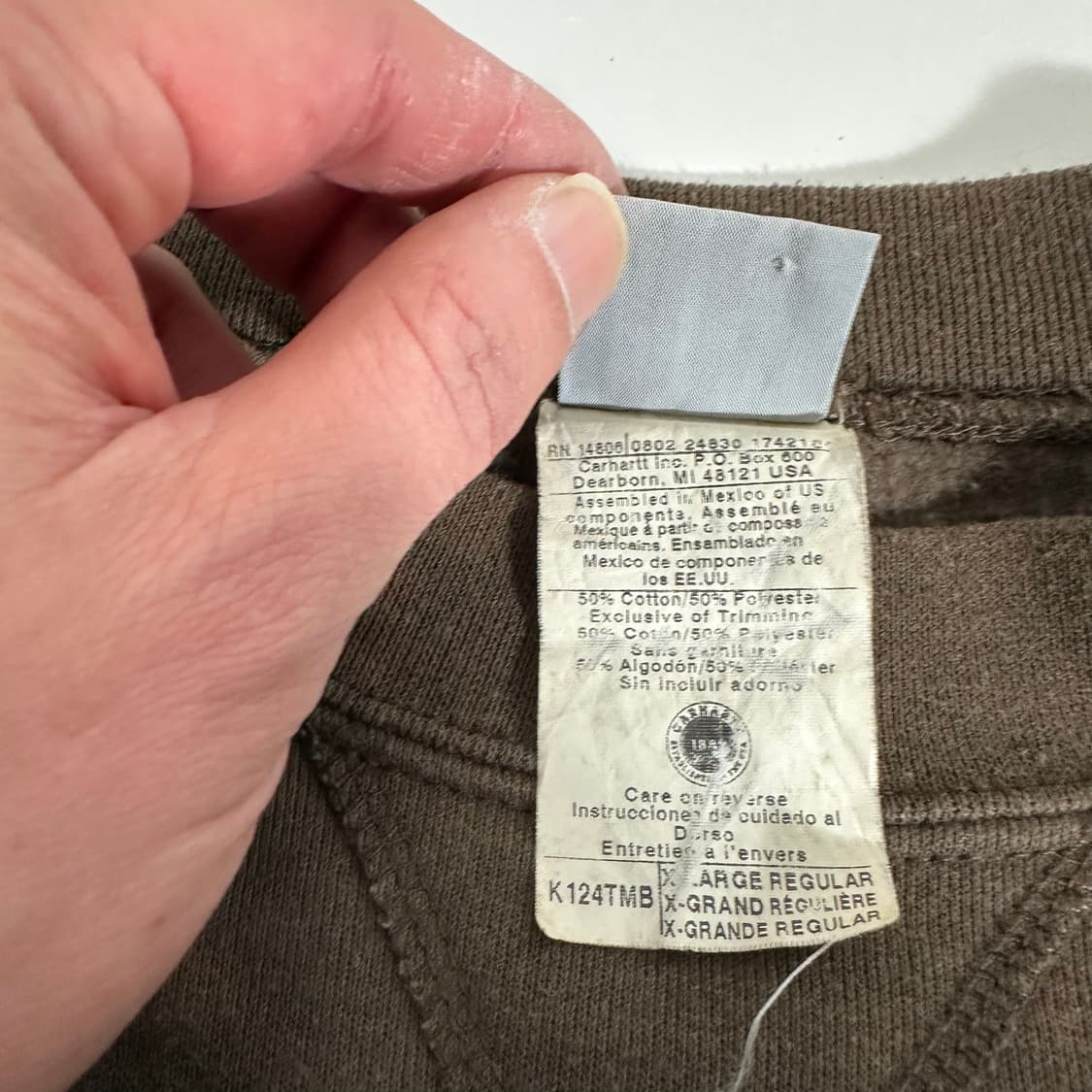 2XL 칼하트 브라운 타이다이 맨투맨 상품이미지3