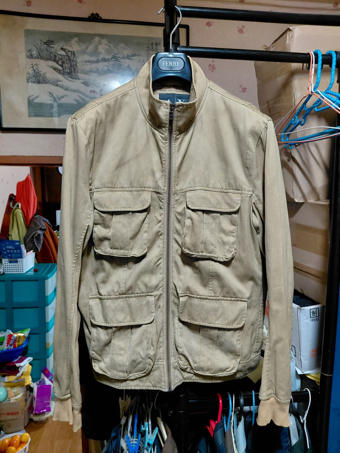 [아르마니 익스체인지]밀리터리 자켓 L(105)카키컬러  상품이미지10