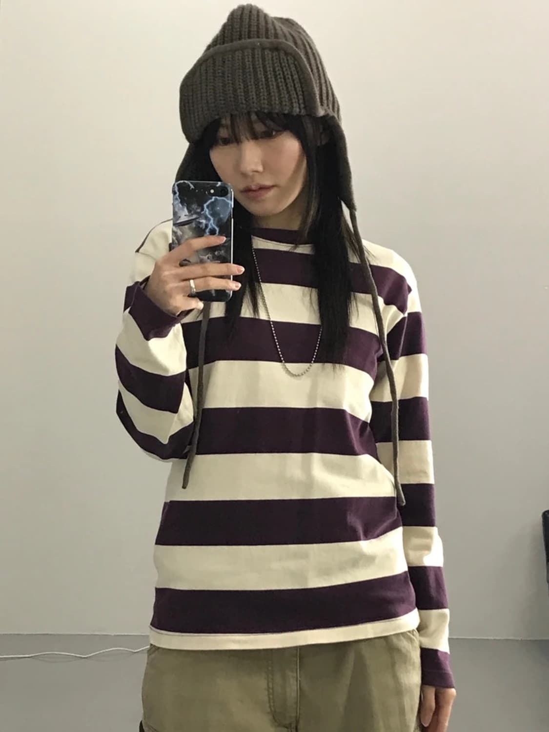 유니클로 스트라이프 롱슬리브 상품이미지1