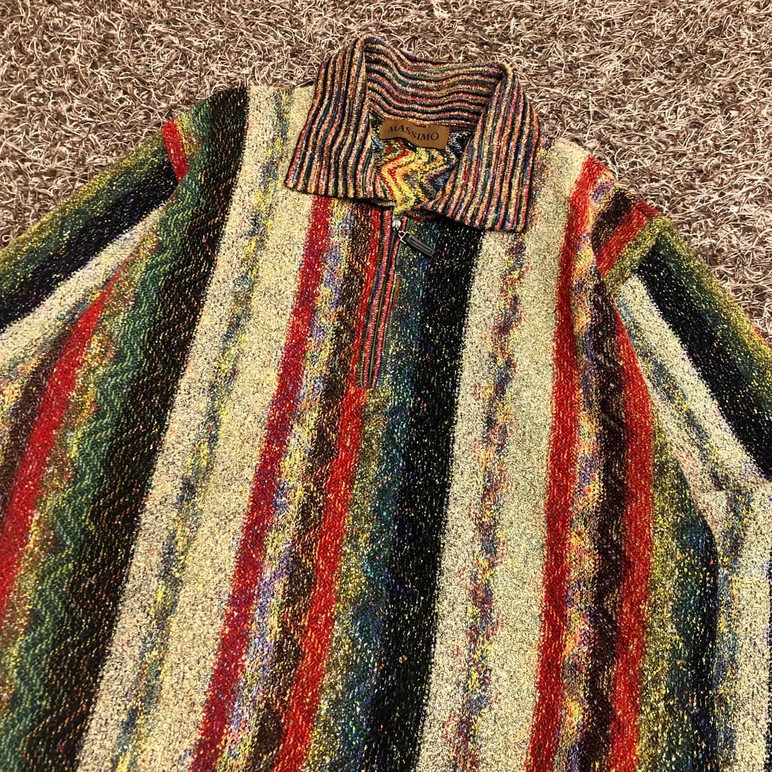 MASSIMO 울 멀티컬러 하프집업 니트 스웨터 상품이미지2