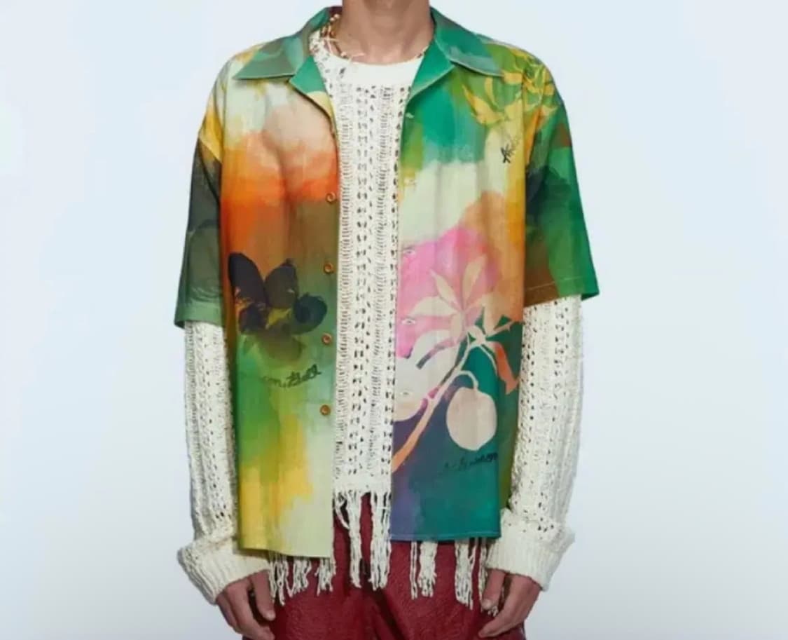 앤더슨벨 라이노 타이다이 프린트 셔츠 atb946m L 상품이미지1