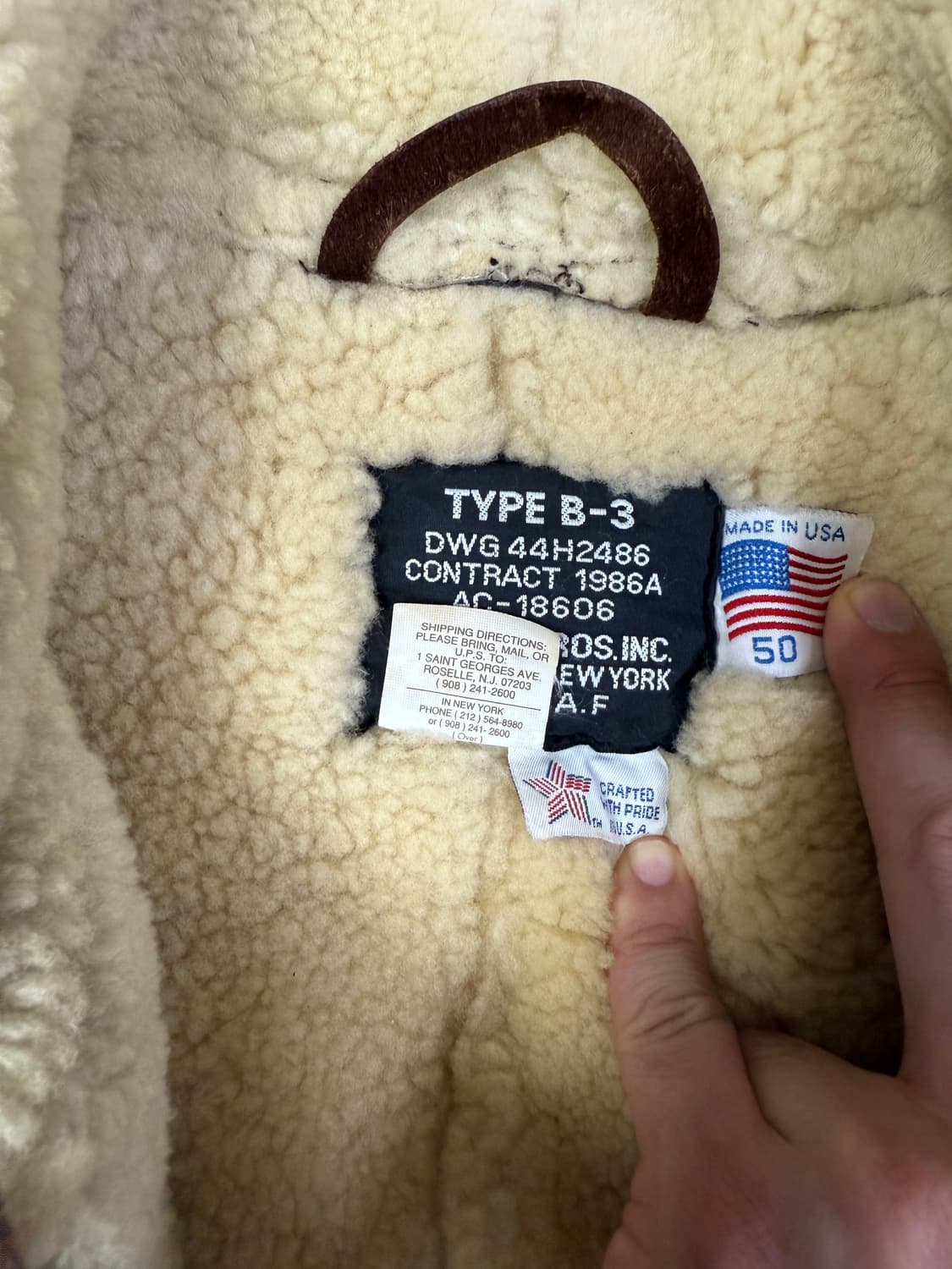 빈티지 SCHOTT 쇼트 B3 B-3 무스탕  상품이미지5