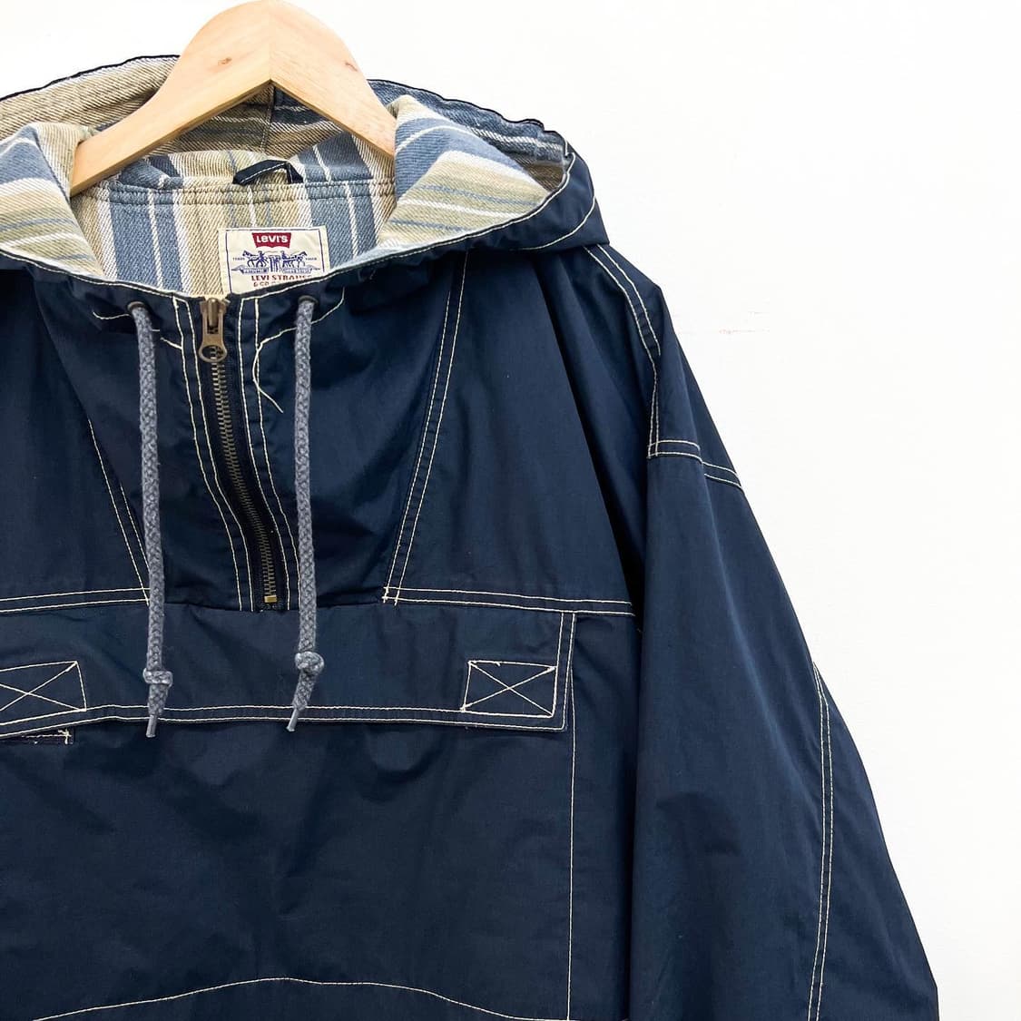리바이스 U.S.A 네이비 스티치 블랭킷 풀오버 아노락 상품이미지5
