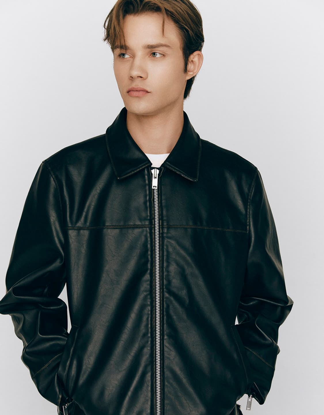 지오다노 변우석 페이크레더 자켓 L (새제품) 상품이미지5