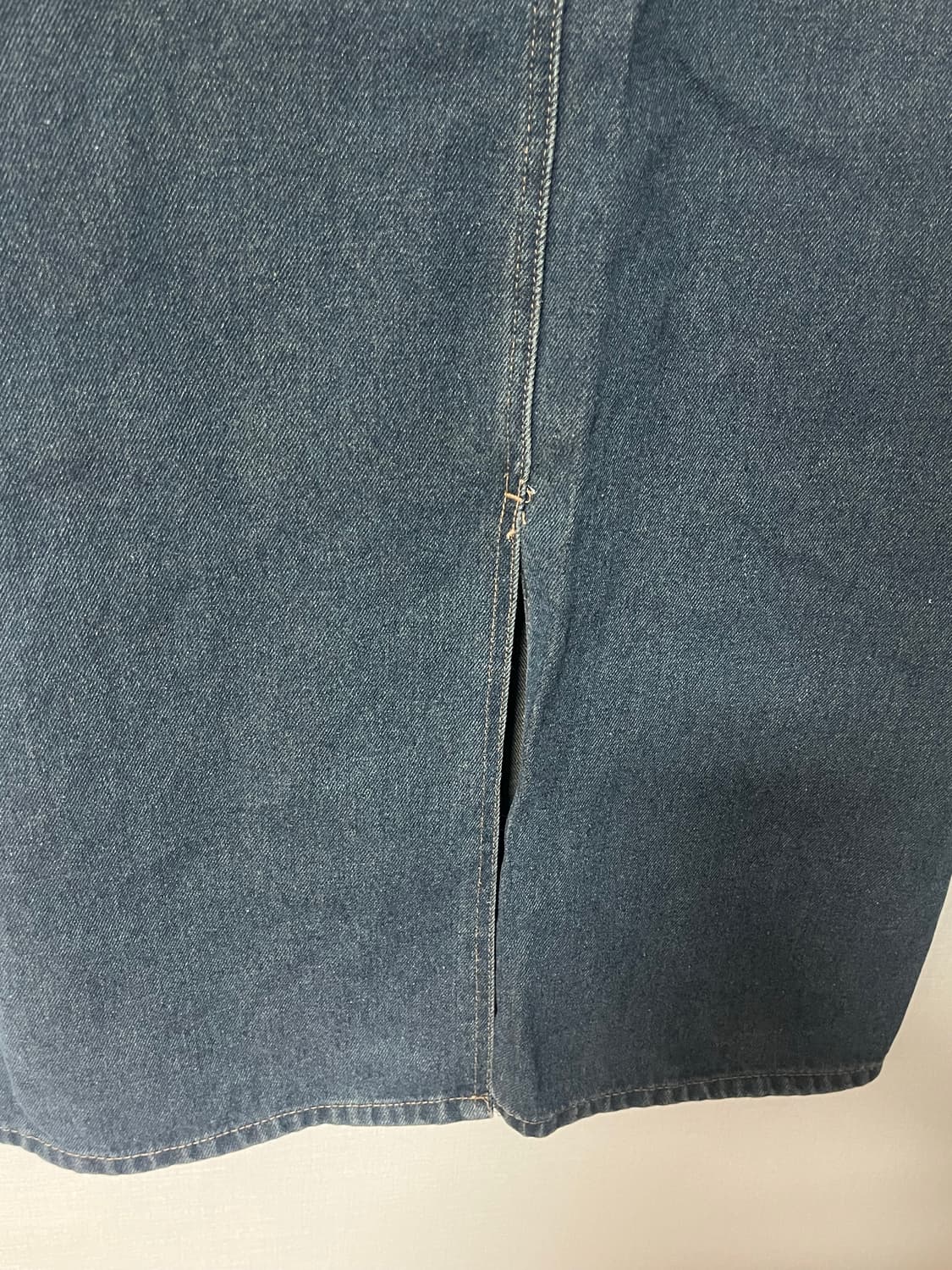 칙스 빈티지 워싱 데님 롱스커트 중청 상품이미지7