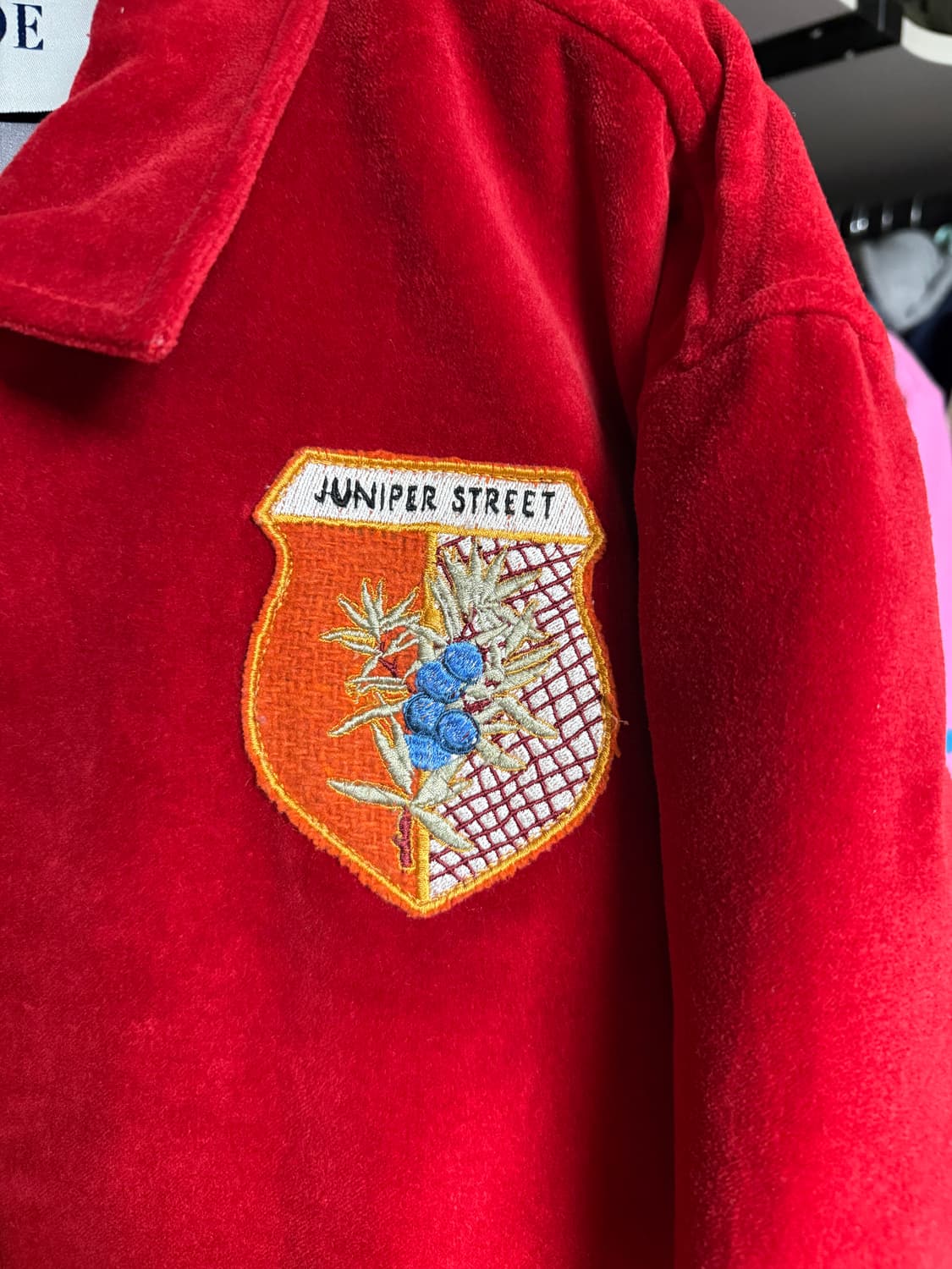 [L] BODE 보디 수베니어 윈햄 스웨이드 블루종 자켓 상품이미지6