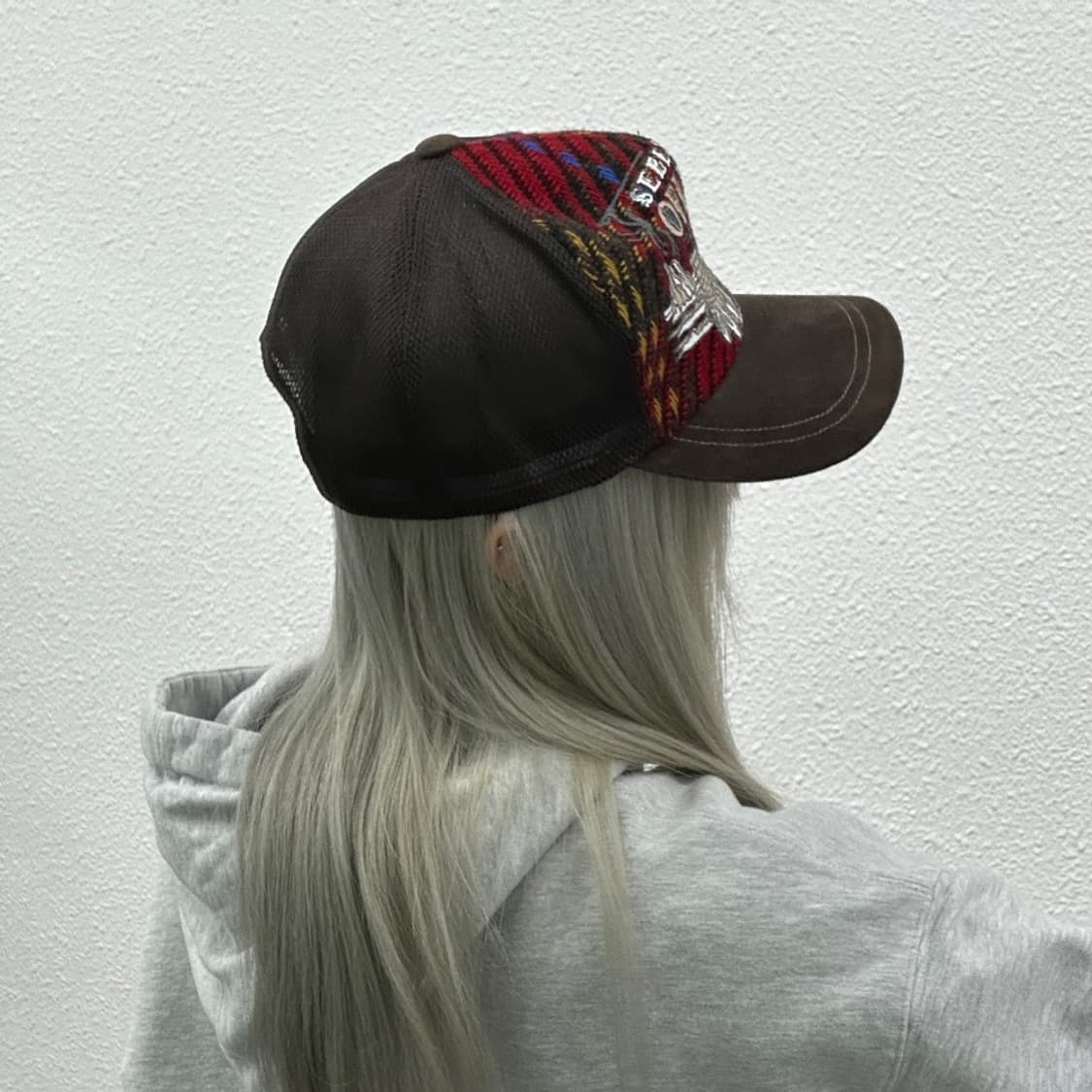 y2k 빈티지 브라운 볼캡 상품이미지3