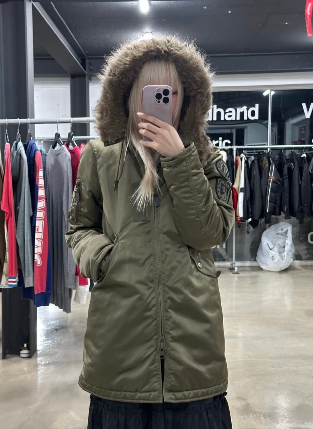 히스테릭 글래머 n-3B 모티브 패딩자켓 상품이미지1