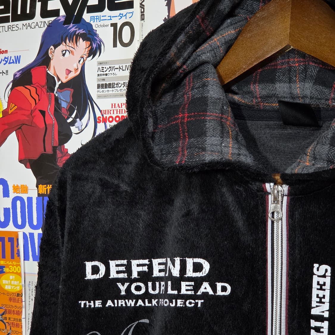 JPN 에어워크 펑크 레터링 프린팅 후드집업 상품이미지3