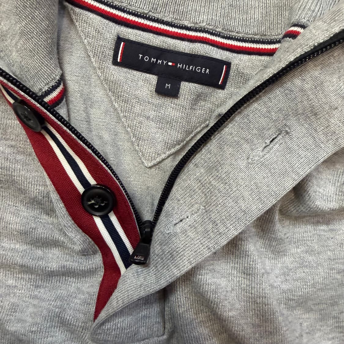타미힐피거 하프집업 버튼 코튼 니트 상품이미지2