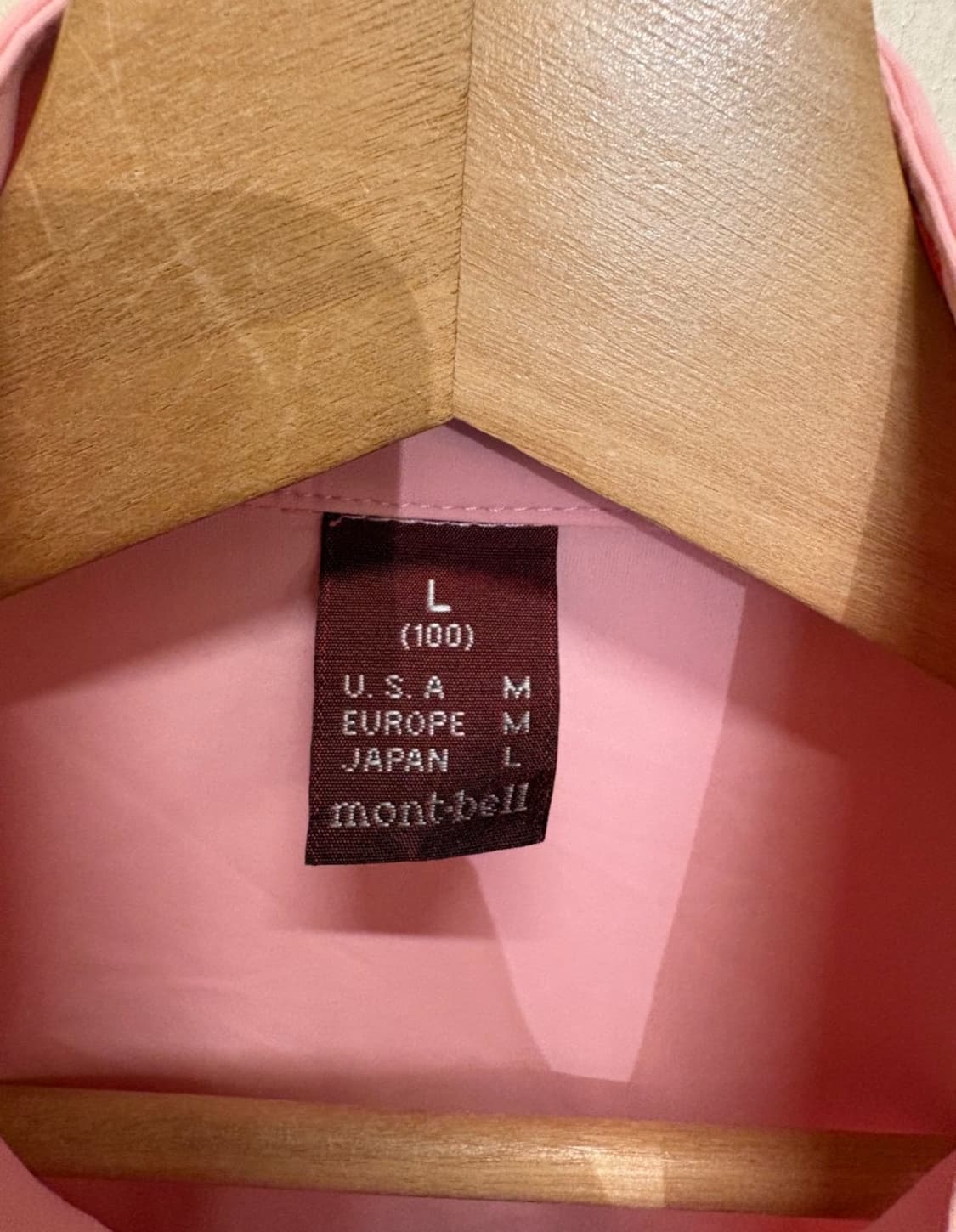 L 몽벨 나일론 핑크 집업 바람막이 상품이미지3