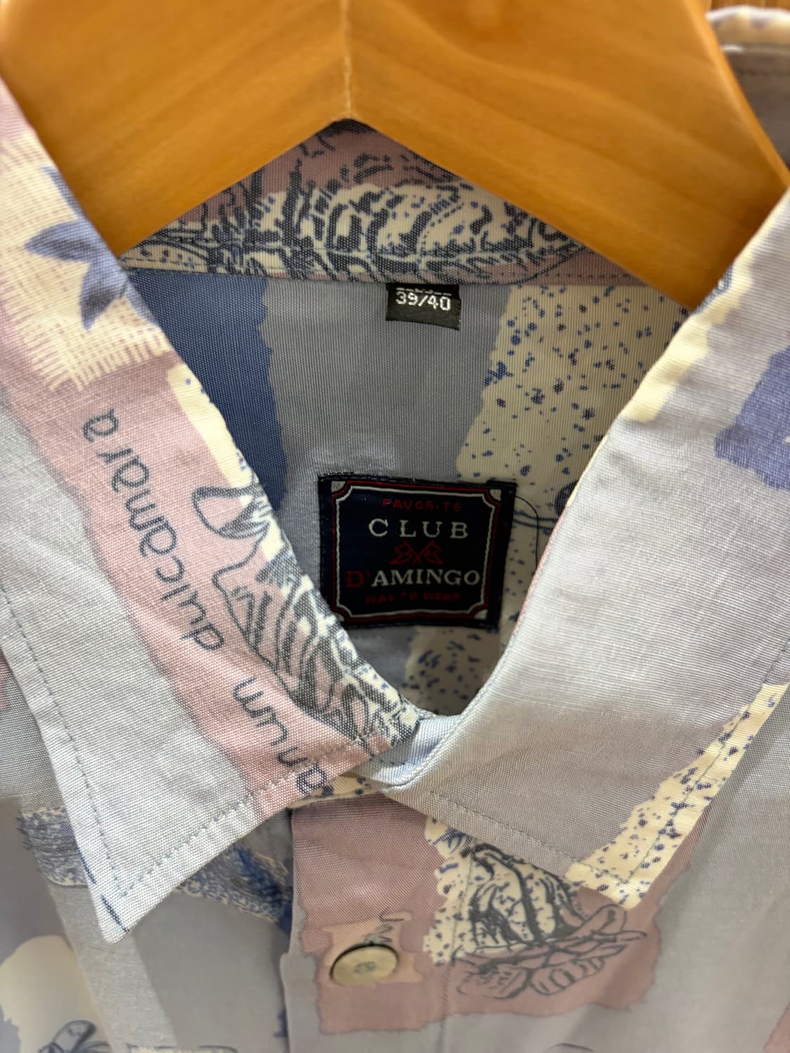 80s CLUB D'AMINGO Pattern Shirt 상품이미지3