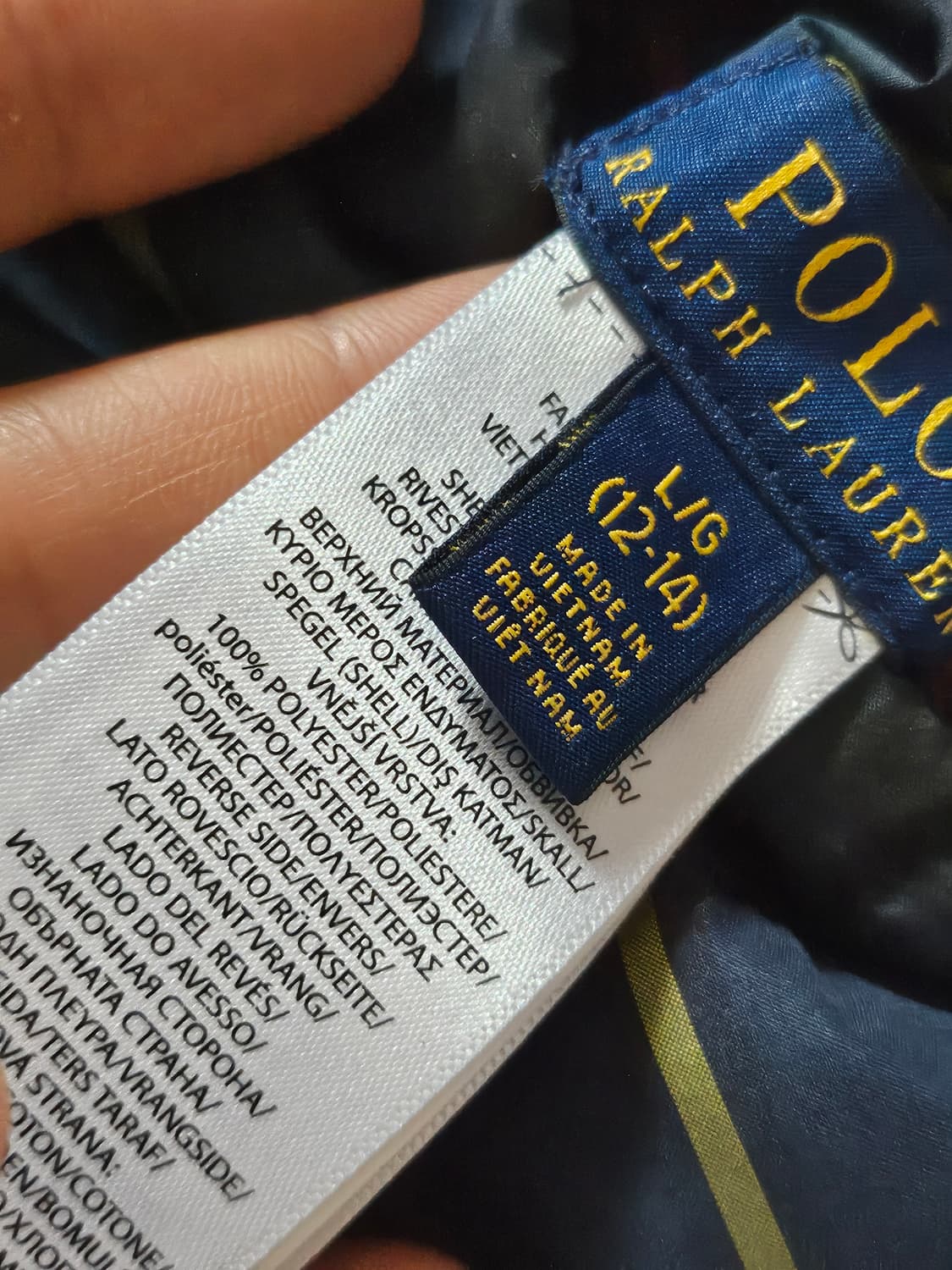 폴로랄프로렌 핀터깔 타탄체크 포니로고 패딩 쪼끼 베스트 M 상품이미지4