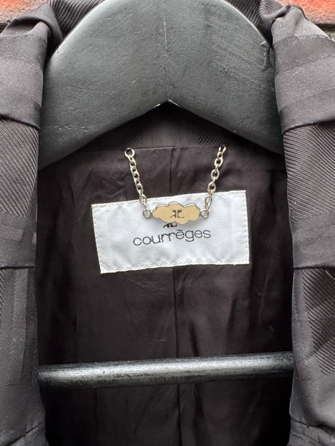 꾸레쥬 자카드 하이넥 코트자켓  상품이미지3