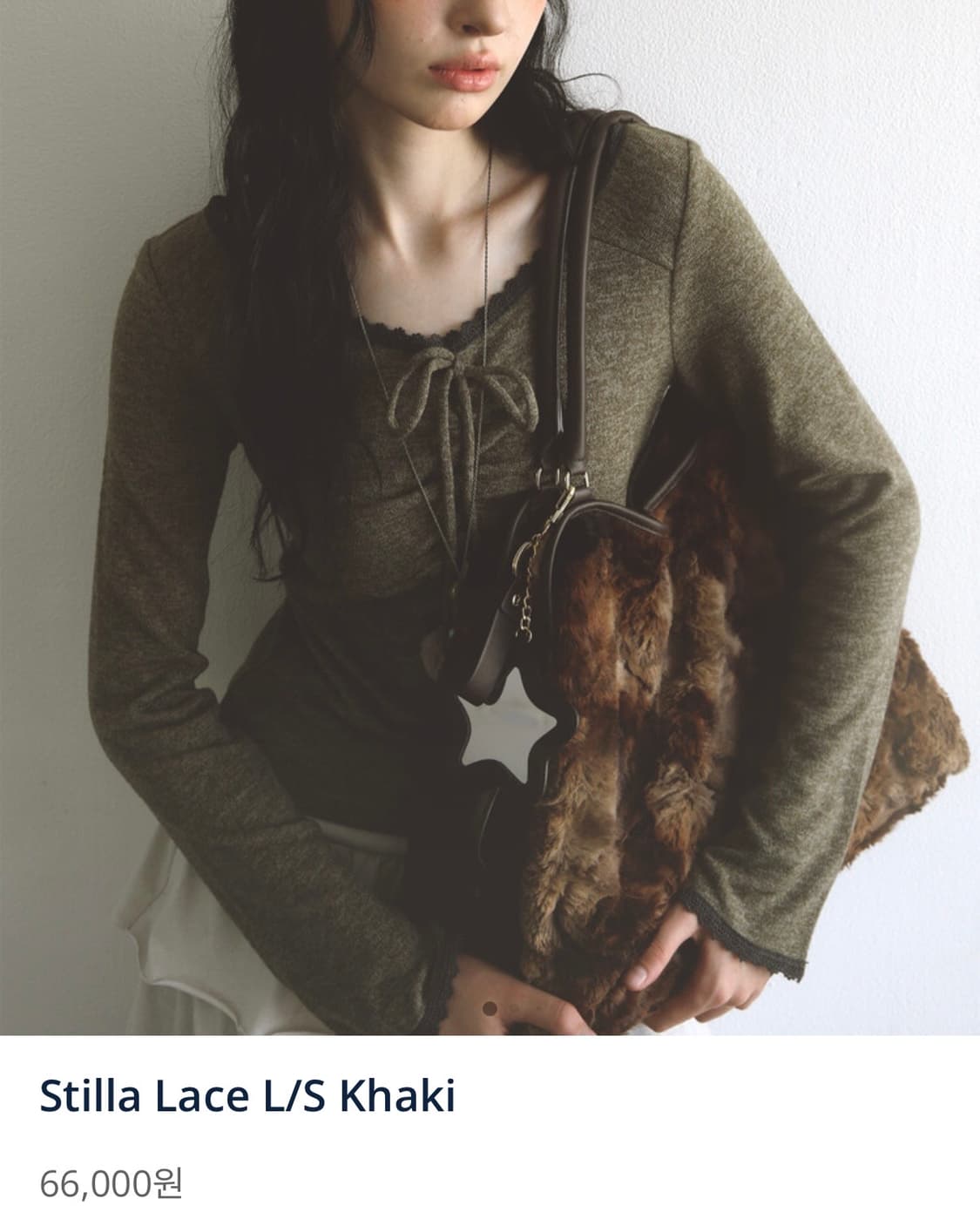 배드블루 Stilla Lace L/S Khaki 상품이미지1