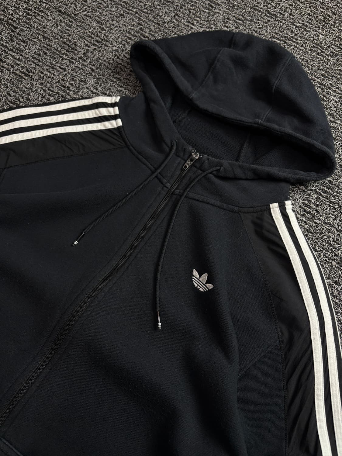 아디다스 트레포일 로고 블랙 트랙 스웻 후드집업 1753 상품이미지3