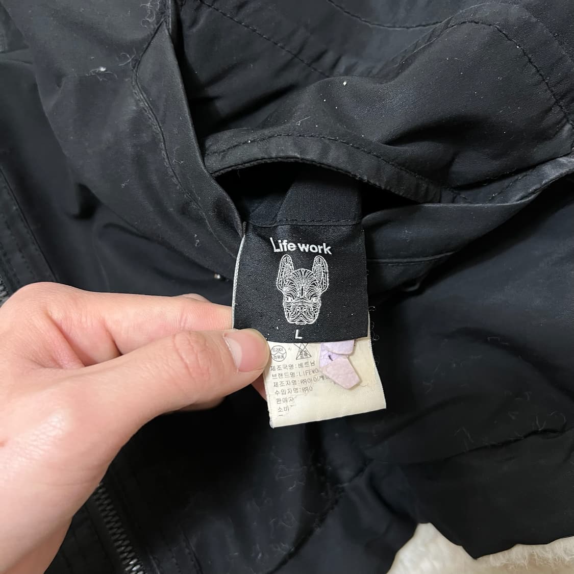 라이프워크 빅로고 리버시블 후리스 패딩 L/100  상품이미지7
